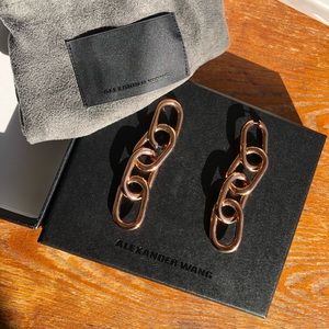 Alexander Wang Chain Drop Earrings/Rose Gold Color